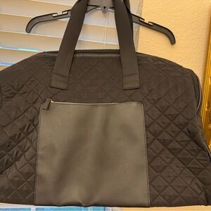 DSW Black Quilted Duffel Bag